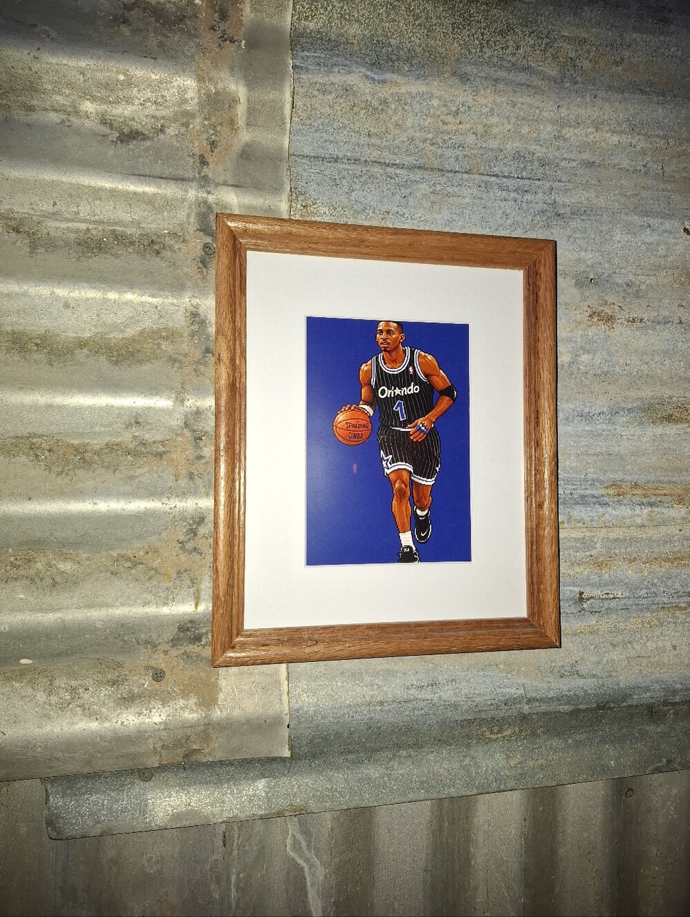 8 Bit Penny Hardaway Retro NBA Orlando Magic Framed Art Print By Neon Nicho